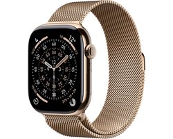 Apple Watch 11 - Wifi + 5G - 46mm - Gold Titanium Case with Gold Milanese Loop - M/L