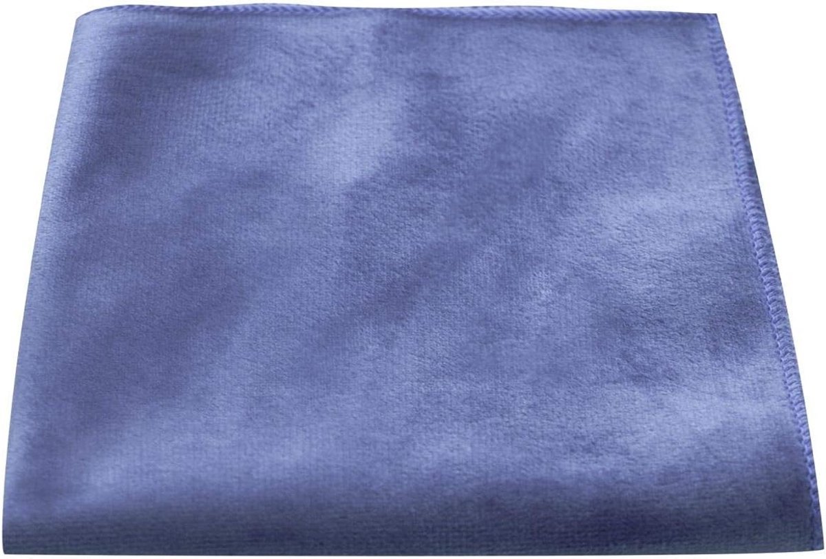 Luxe Ocean Blue Zijden Pochet voor Heren | Premium Fluweel Zakdoek