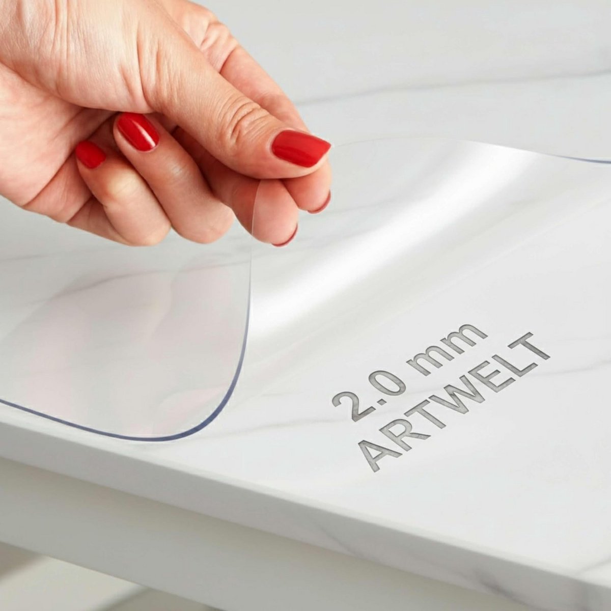 Transparante Tafelbeschermfolie op Maat PVC 2.0mm voor Binnen en Buiten