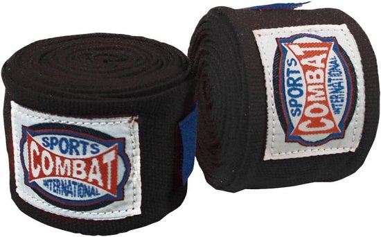Meister Semi-elastische Handwraps – 180 Inch (457 Cm), 3 Paar – Zwart, Rood, Wit – Ideaal Voor Boksen, MMA En Muay Thai