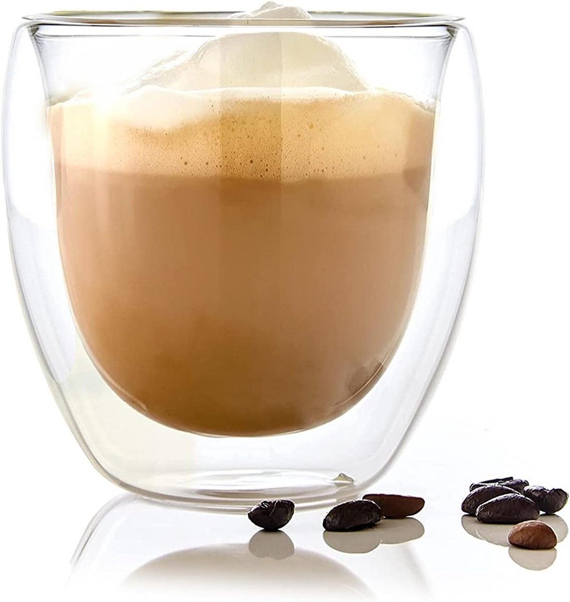 Set van 4 Medium Koffieglazen van 240ml voor Warme Dranken
