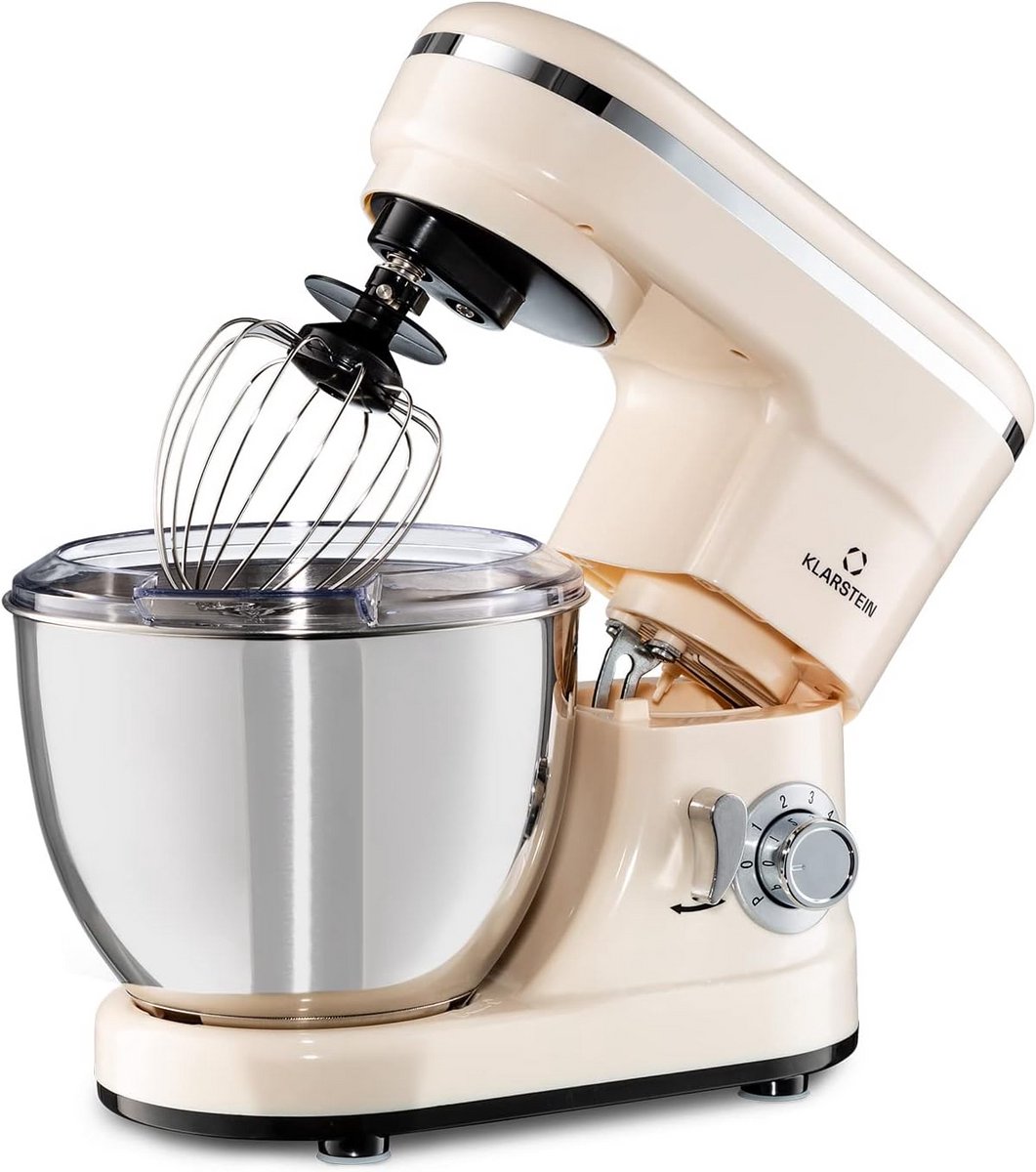 Mini Keukenmachine met Planetaire Garde - 1200W Kracht en 6 Snelheidsstanden