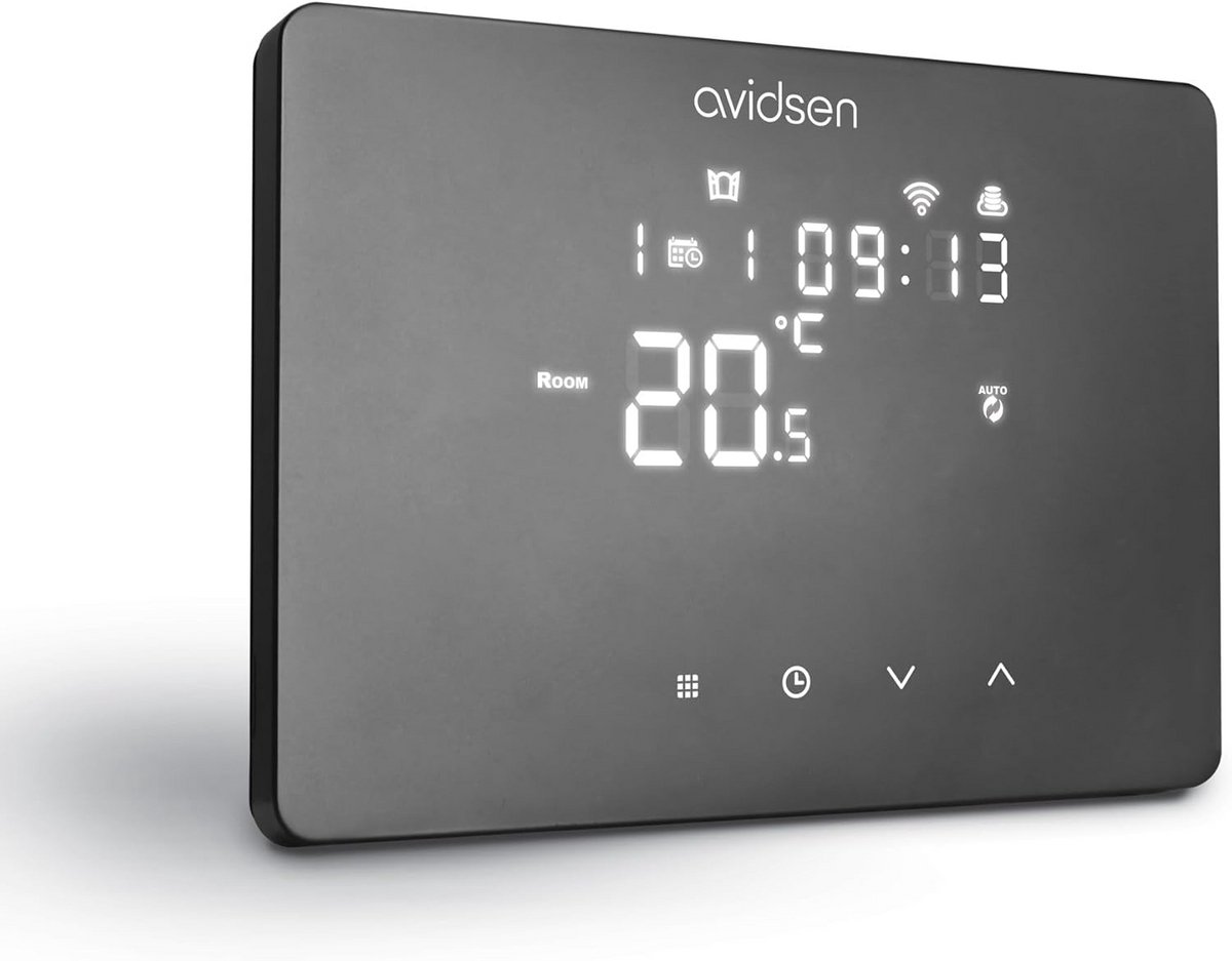 Nauwkeurige Bedrade Wifi Thermostaat Zwart voor Slimme Temperatuurregeling