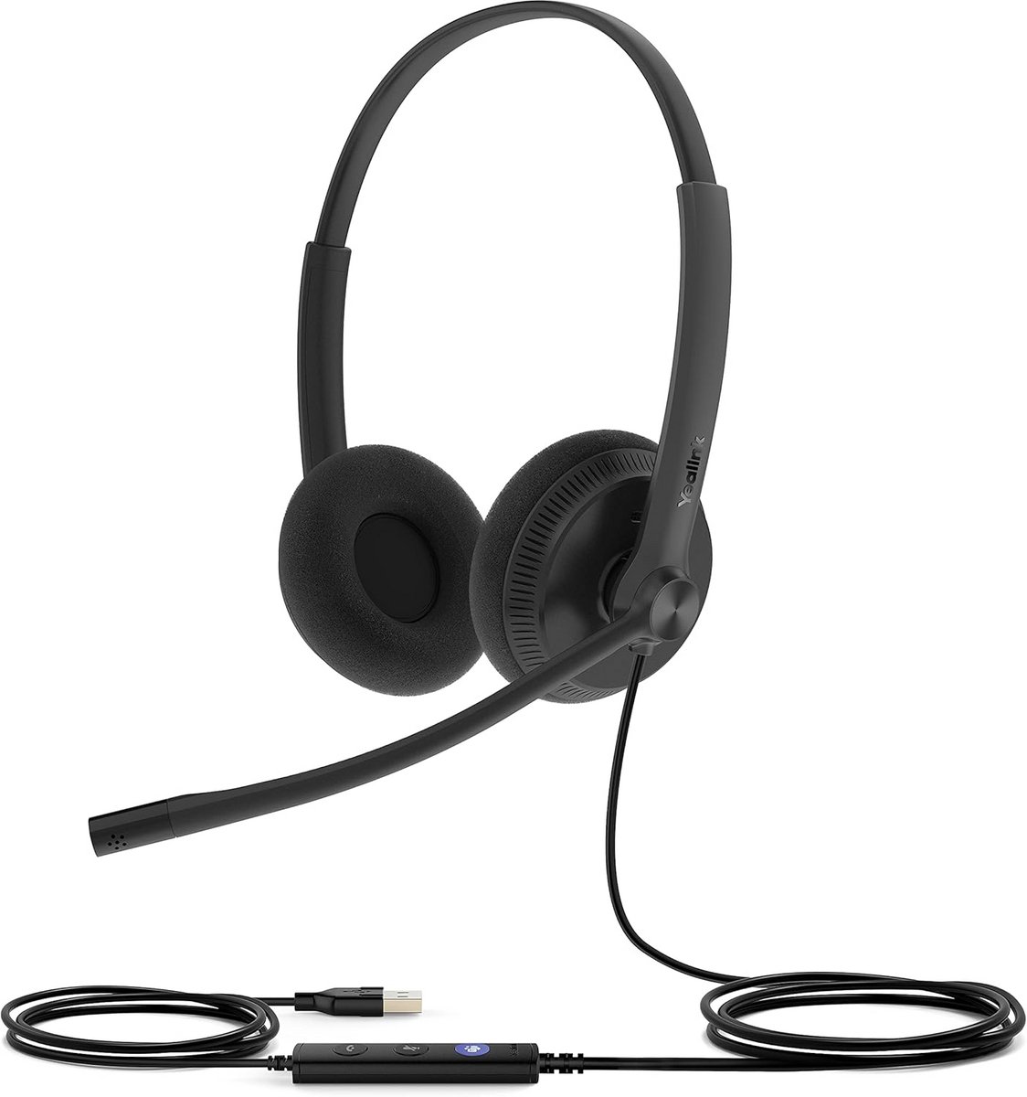 USB Headset Dubbel Hoofdtelefoon voor Thuiswerken en Callcenter - UC Compatibel