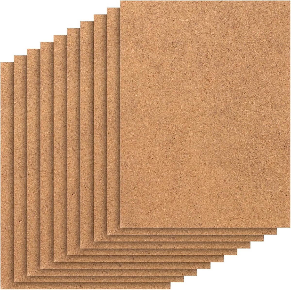 10x MDF Plaat 42x32 cm - 2mm Dikke Houten Planken voor Doe-Het-Zelf & Schilderen