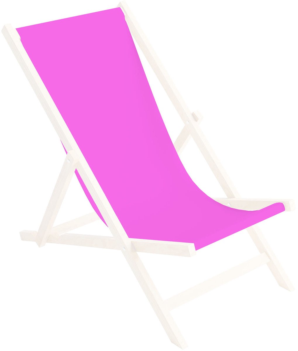 FEROCITY - Vervangbare stoffen hoes voor ligstoel - voor een houten opklapbare ligstoel - Zonder houten stokken - 131 x 44 cm - Polyester - Roze