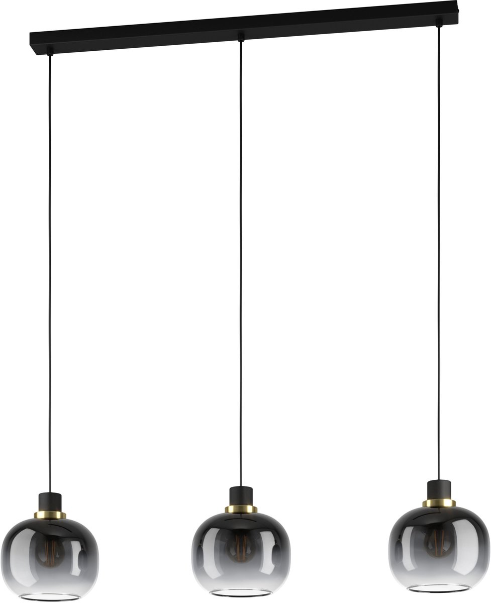 EGLO Oilella Hanglamp - E27 - 95 cm - Zwart/Geelkoper