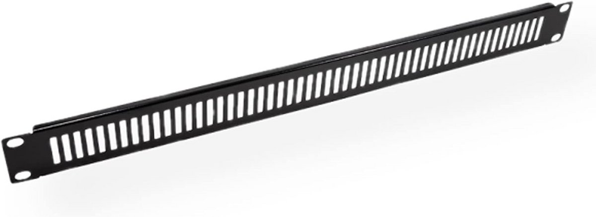 19 Inch Ventilatie Frontpaneel 1HE Zwart RAL 9005