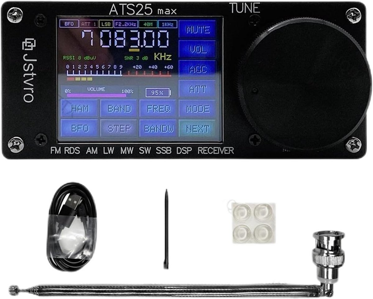Draagbare AM/FM Radio Ontvanger met Kleuren Touchscreen en Lange Batterijduur