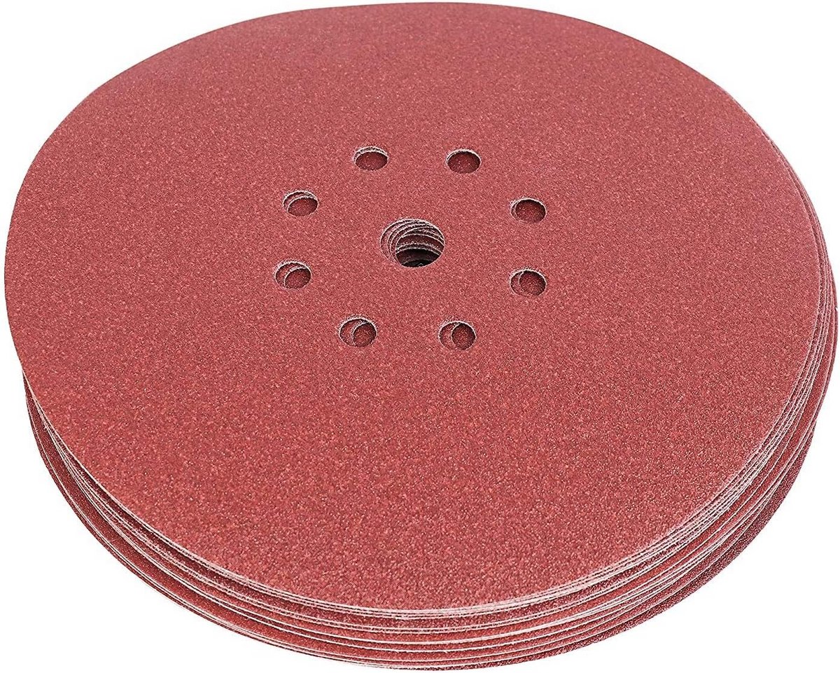 Slijpschijven Klittenband - Schuurpapier Rond - Metaal Slijpen - 8-gaats Geperforeerd - 225mm P240 10 stuks - Niet gespecificeerd