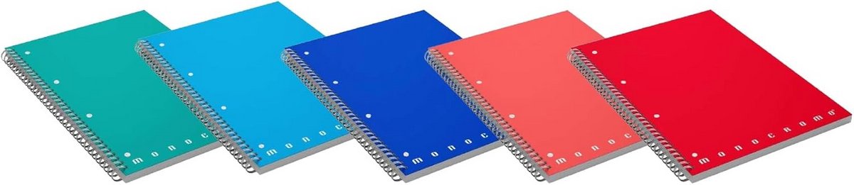 Lijn A4 Notitieboek met Perforatie en Spiraalbinding voor School en Kantoor