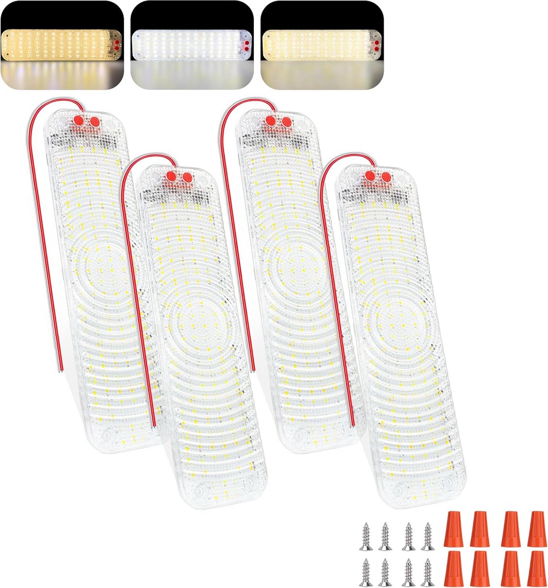 Dimbare 12V LED Plafondlamp Camper Binnenverlichting - 3 Kleuren