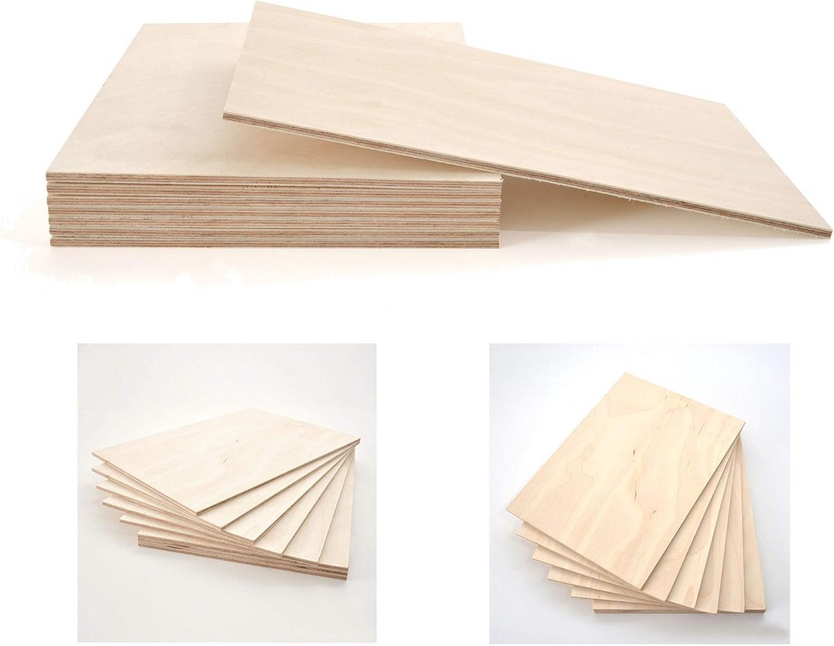 Multiplex Plaat Berken 5mm Dik 60x50 cm voor Knutselen en Planken