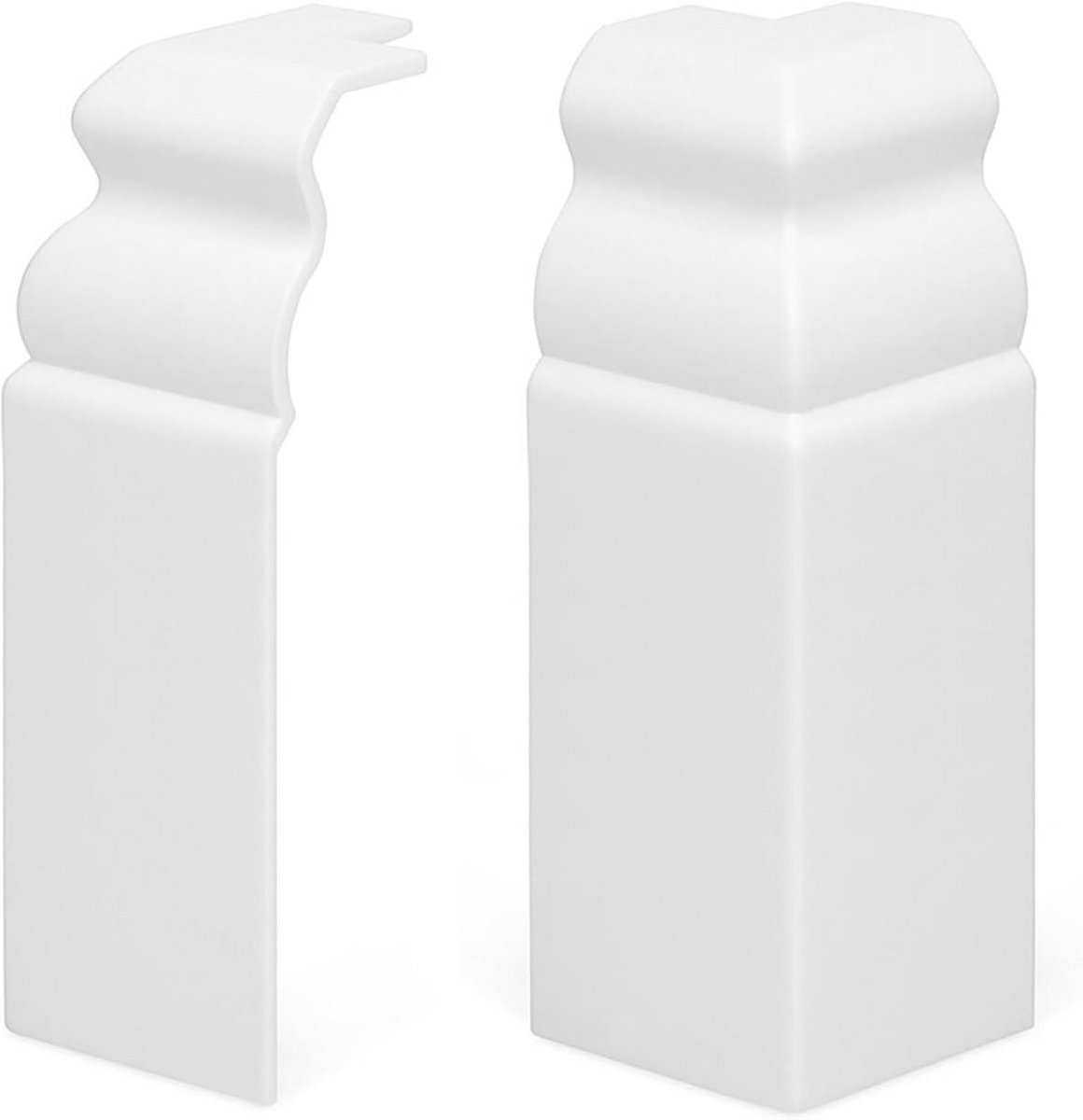 Hoekstuk Binnenhoek Plint 80 mm - Set van 2 Stuks - Hoge Kwaliteit Afwerking