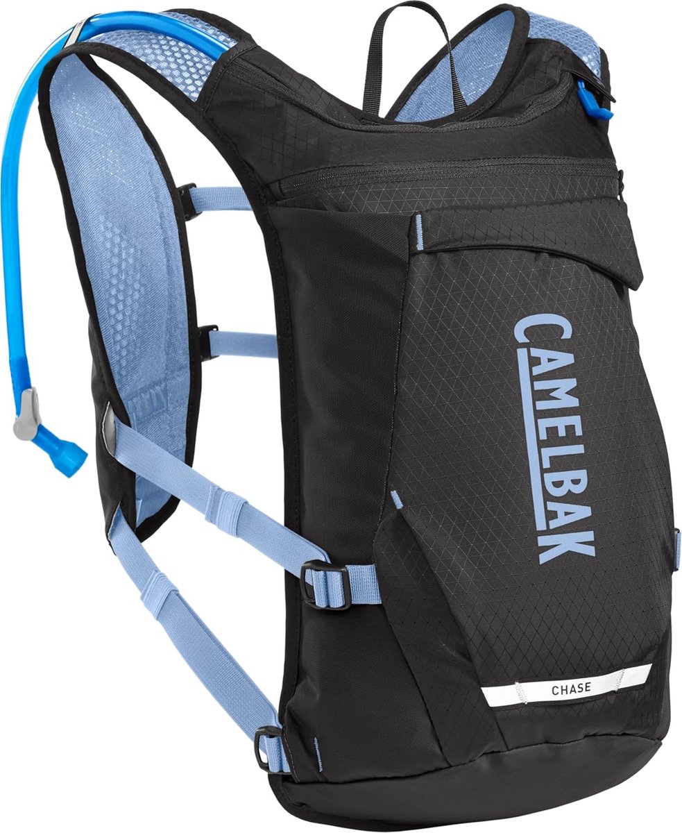 Hydratatie Vest - Fietsrugzak Drinkvest - Lange Fietstochten - 8 Zakken 2L Reservoir - 6L Cargo Capaciteit - Zwart Iris