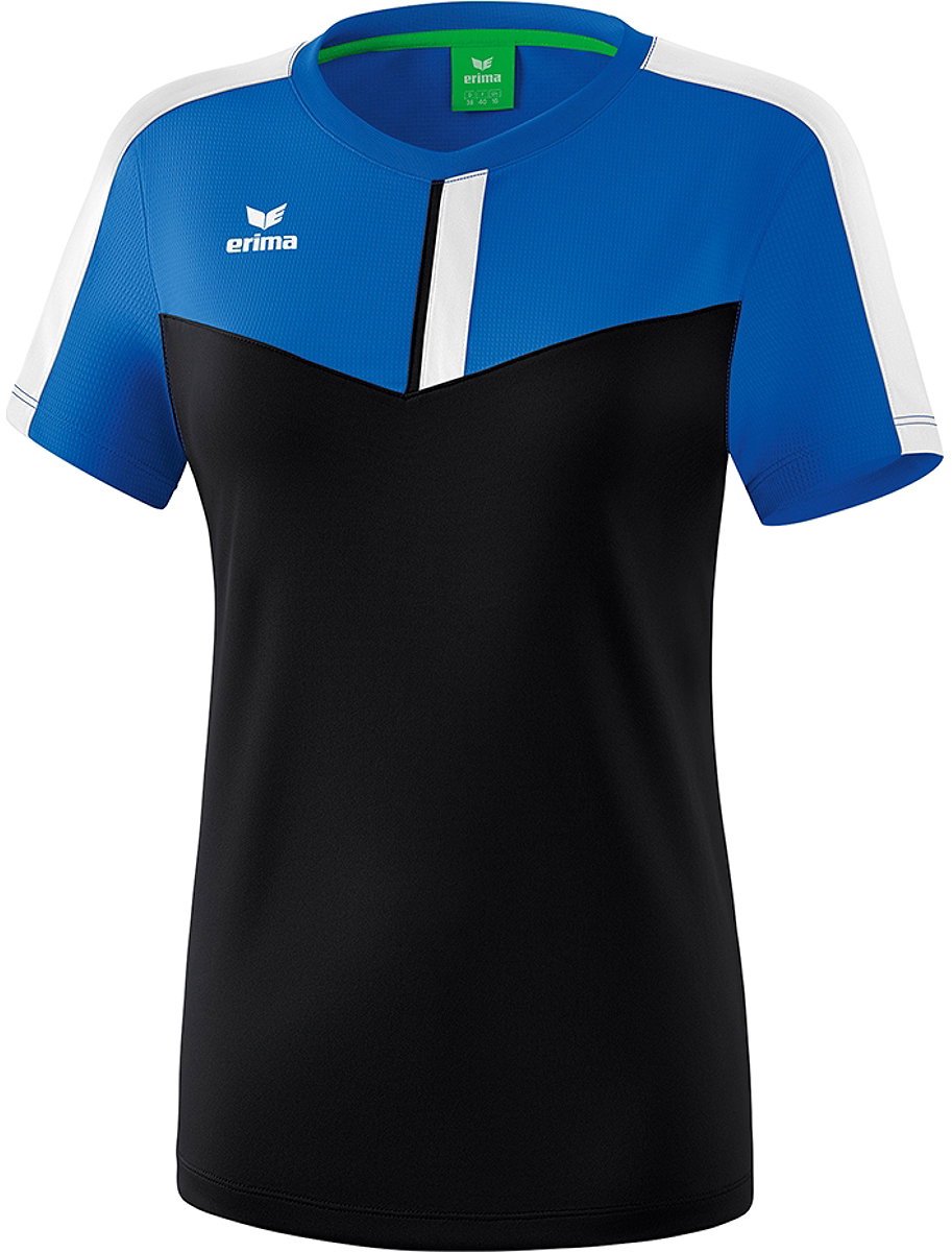 Erima Squad T-Shirt Dames - New Royal / Zwart / Wit | Maat: 42