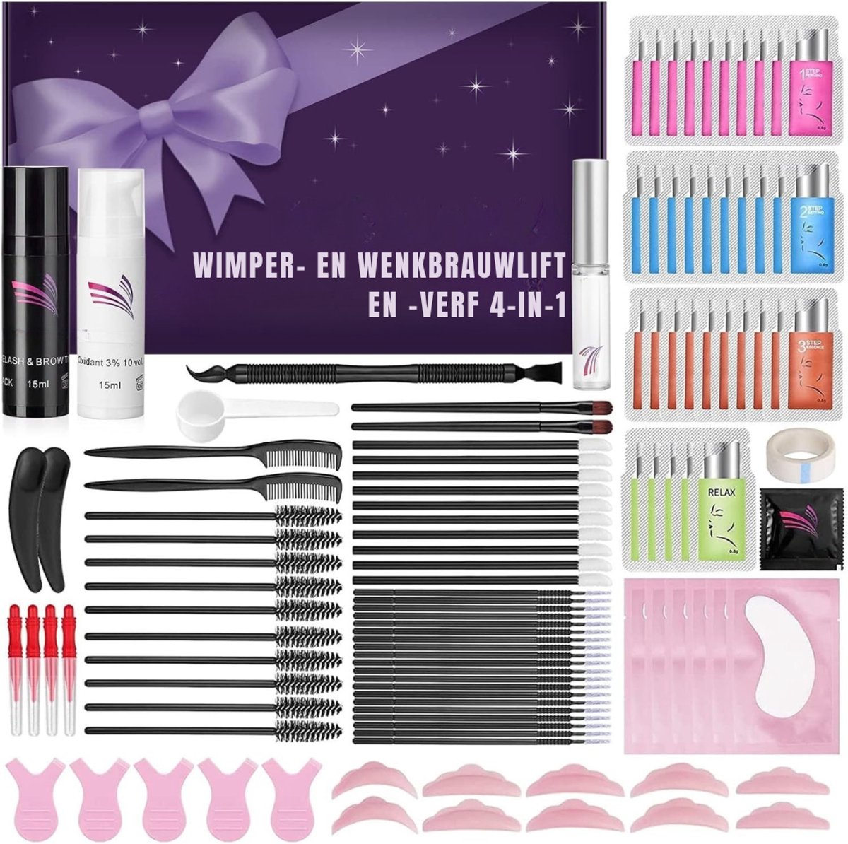 SAVI® Wimperlifting set - Wimperlift - Wimpers - Paars - 24cm x 14cm x 3cm