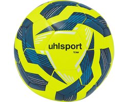 Uhlsport Team (Sz. 4) Trainingsbal - Wit / Marine / Fluogeel | Maat: 4