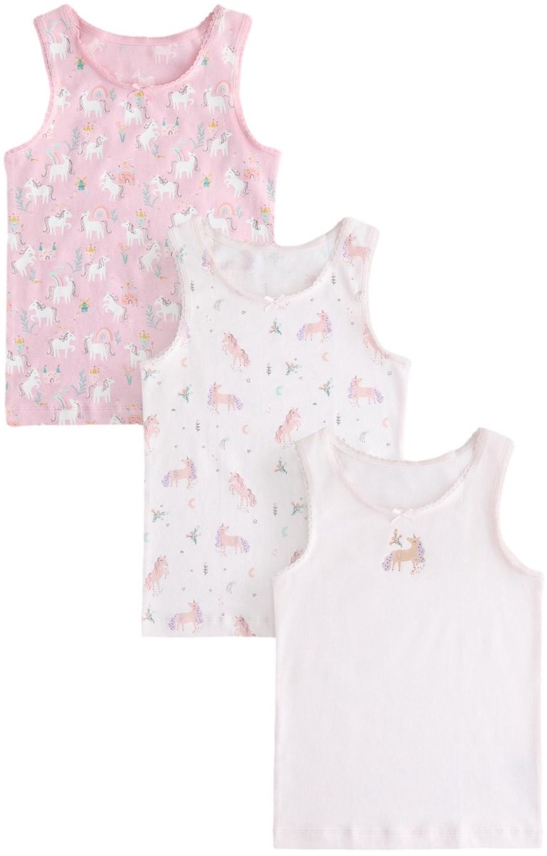 Next - Meisjes - Set van 3 hemdjes - Roze
