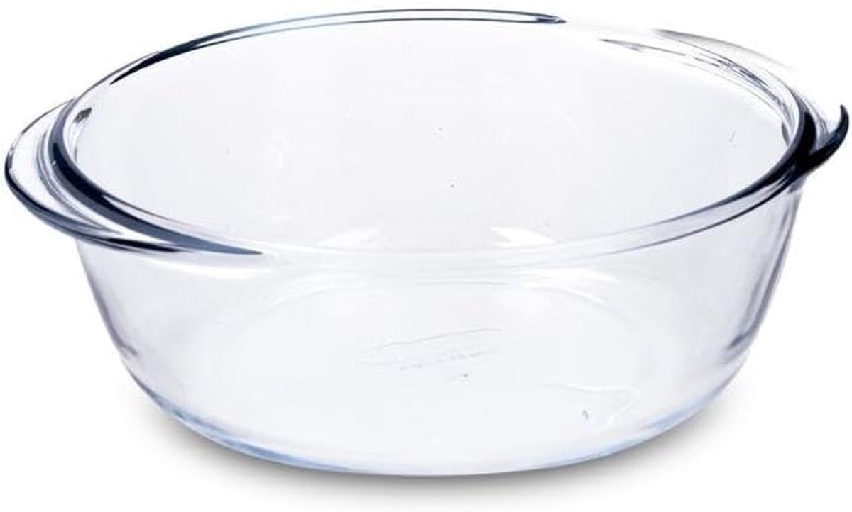 Ovenschaal Glas - Bakschaal - Koken en bakken - Vries en ovenbestendig - 20 cm rond - Transparant
