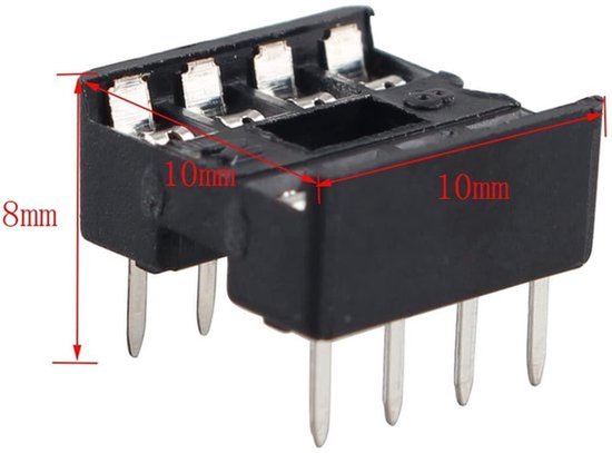 Produktbild von Futheda 20x 8-polige DIP/DIL IC-Sockel – 2,54 Mm Raster, Lötversion – Ideal Für Platinen Und Empfindliche ICs