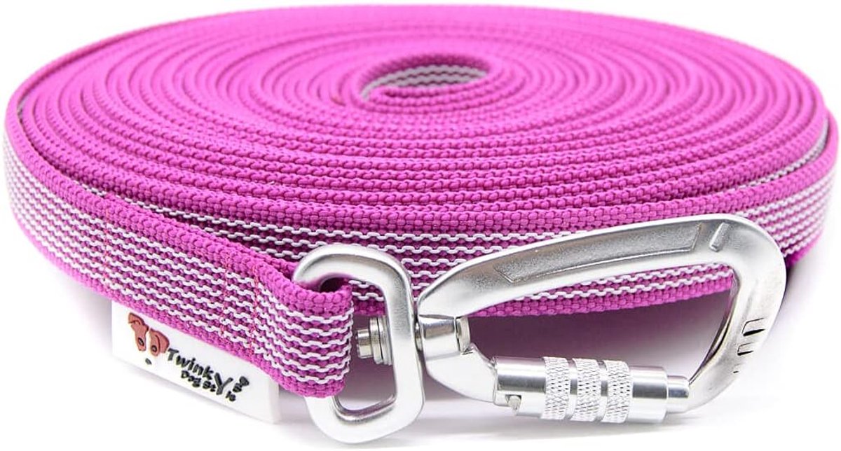 Hondenriem Rubber - Antislip Lijn - Veilig Uitlaten - Goede Grip Materiaal - 3 Meter Lang - Roze