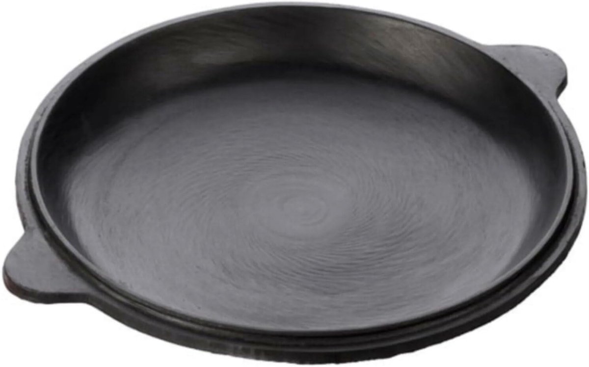 Gietijzeren Dekselpan - Kookpan Braadpan - Langzaam Garen - Uitstekende Warmteverdeling - 527 cm 22 Liter - Zwart