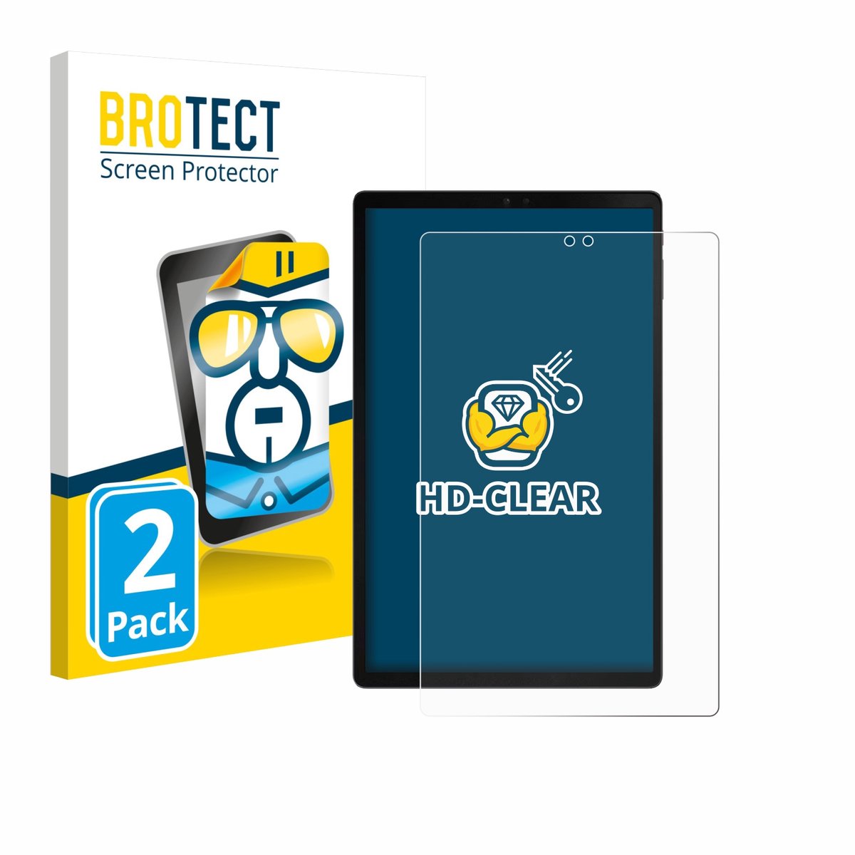 BROTECT - Screenprotector voor ZTE Blade X1001 - Folie Beschermfolie transparant 2 Stuks