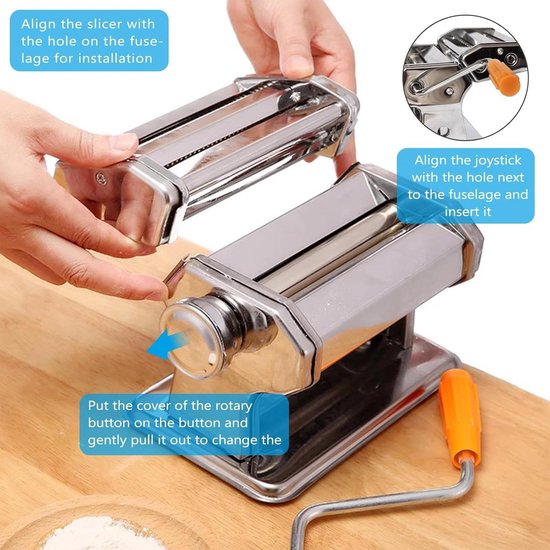 Pasta Machine - Pasta Maker - Pasta Tool - deeg machine van Merkloos — afbeelding 5