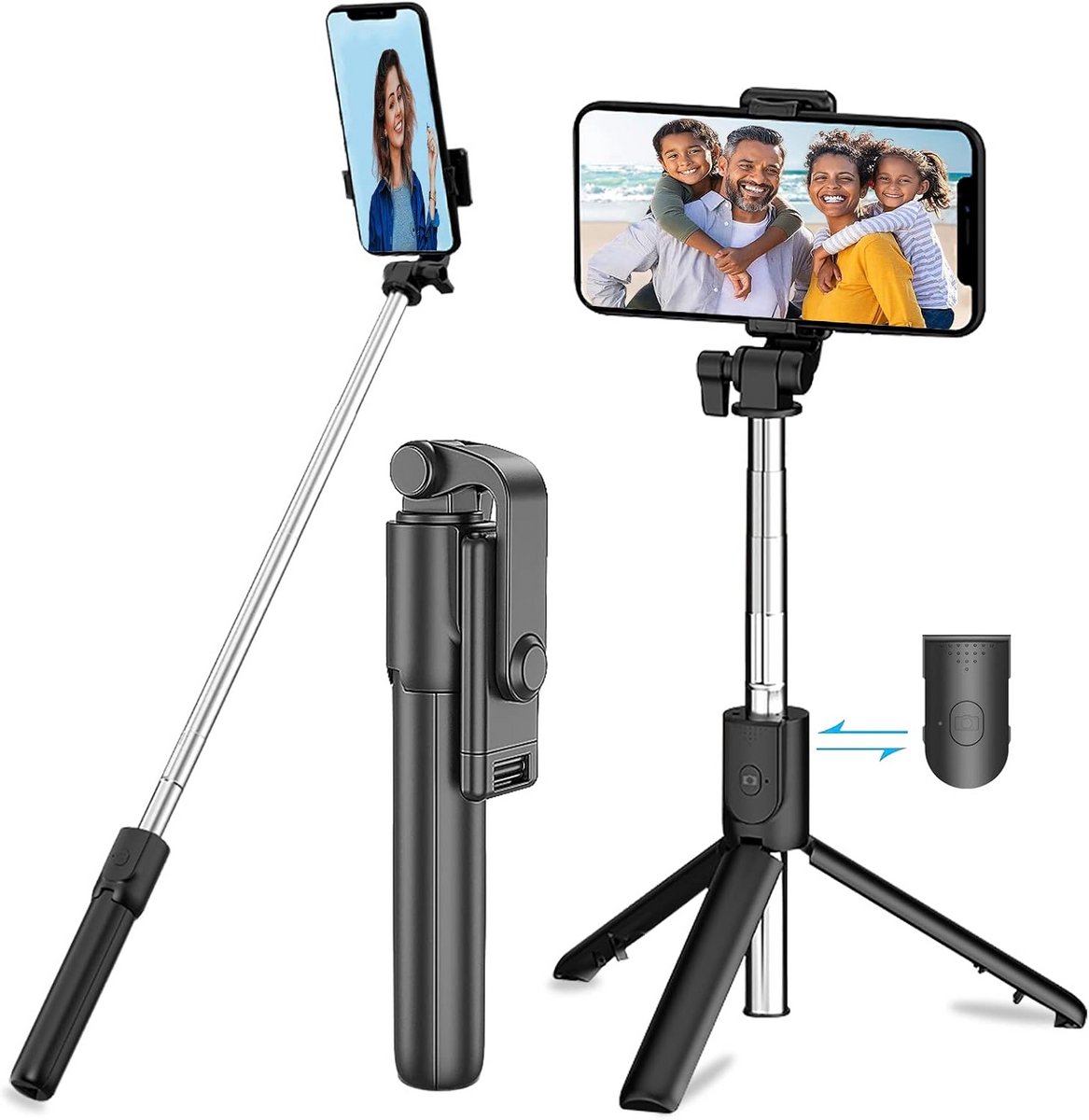 Selfiestick – Selfie Statief – Telefoon Tripod - foto tool