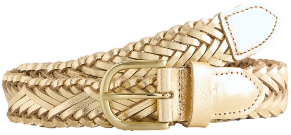 Next - Dames - Hand Plaited Leather Belt - Goud