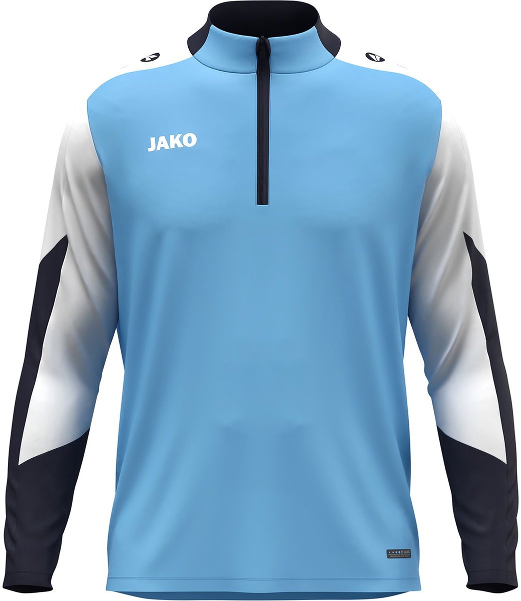 Jako Dynamic Ziptop Heren - Hemelsblauw / Wit / Marine | Maat: S