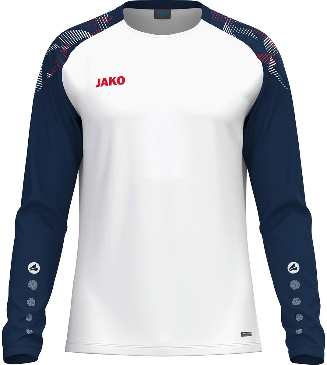 Jako Sonic Longsleeve Kinderen - Wit / Marine / Rood | Maat: 152