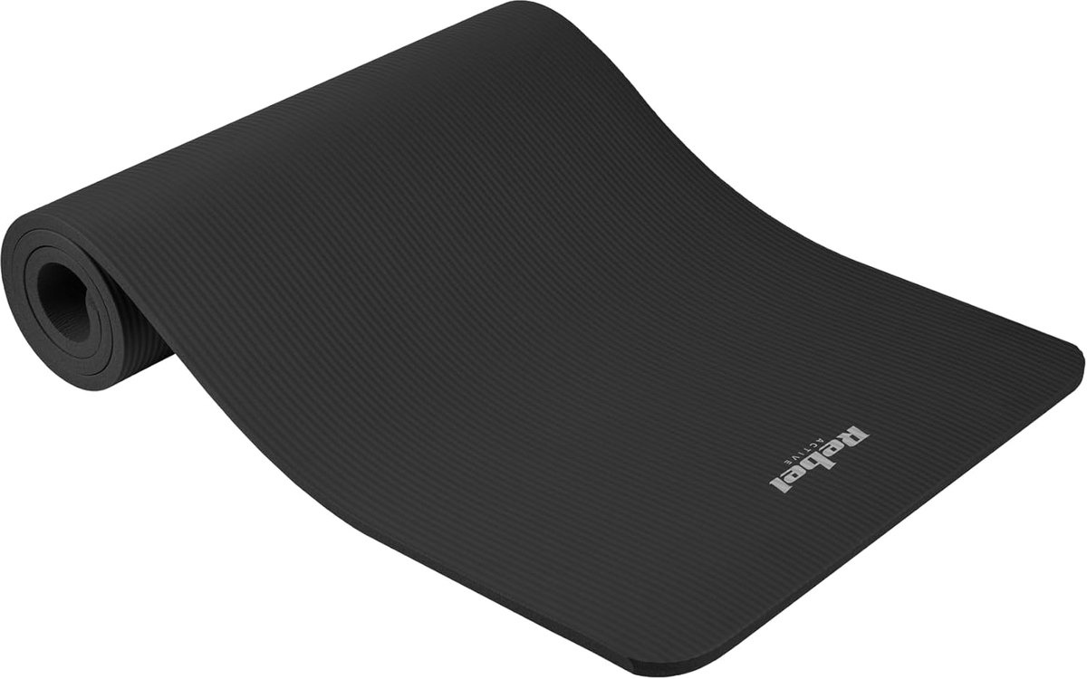 Yogamat Fitnessmat - Pilates Oefenmat - Sport & Ontspanning - Dikke Comfortabele Ondergrond - 183x61cm - Zwart