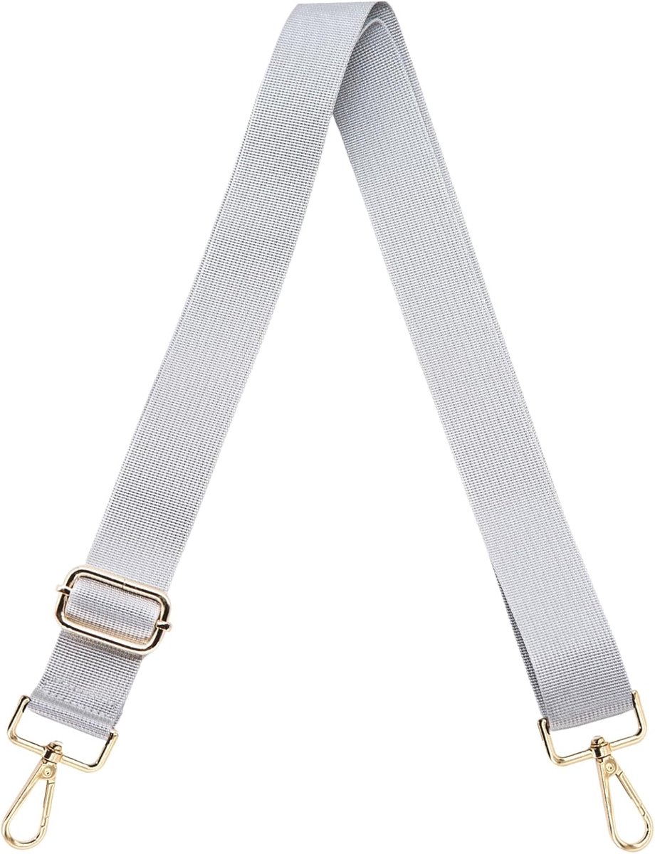 Portemonnee Bandjes - Tas Riem - Crossbody Dragen - Verstelbare Brede Band - 3.8cm Breed - Puur Grijs