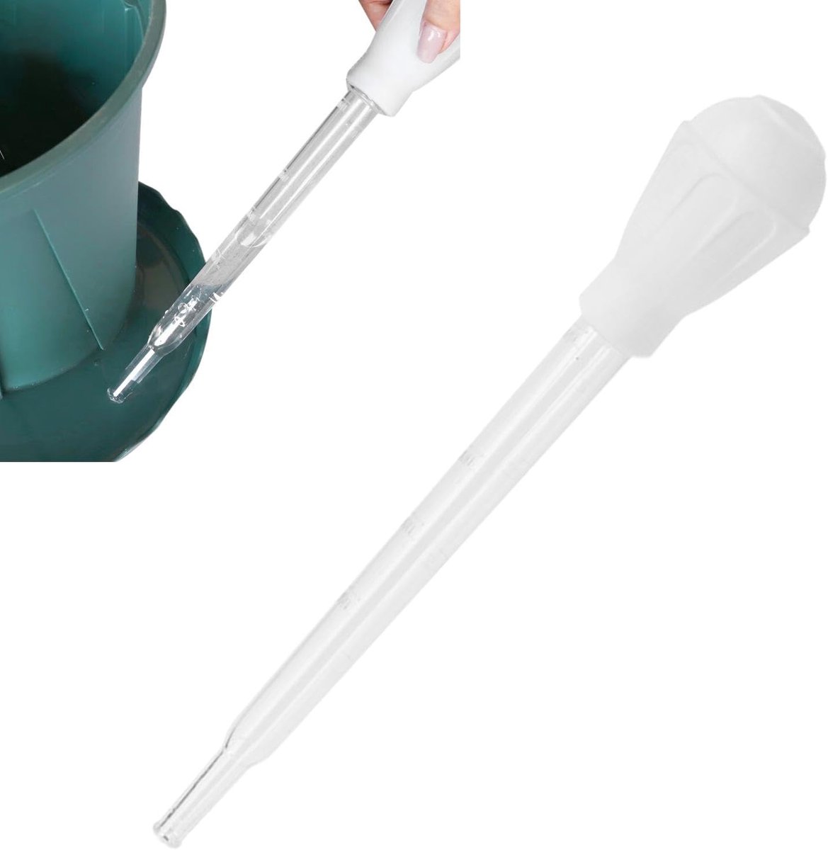 Waterverwijderaar Planten - Waterzuiger Potten - Plantenbak Onderhoud - Lichtgewicht ABS Materiaal - 28 cm Lengte