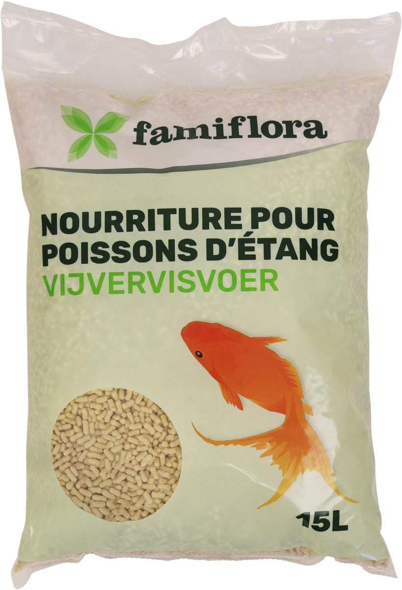 Famiflora Premium Pond Sticks vissenvoer 15L / 2.5KG - Visvoer voor koi en siervissen - Premium geëxtrudeerde sticks - Rijk aan tarwekiemen & hoogwaardige ingrediënten
