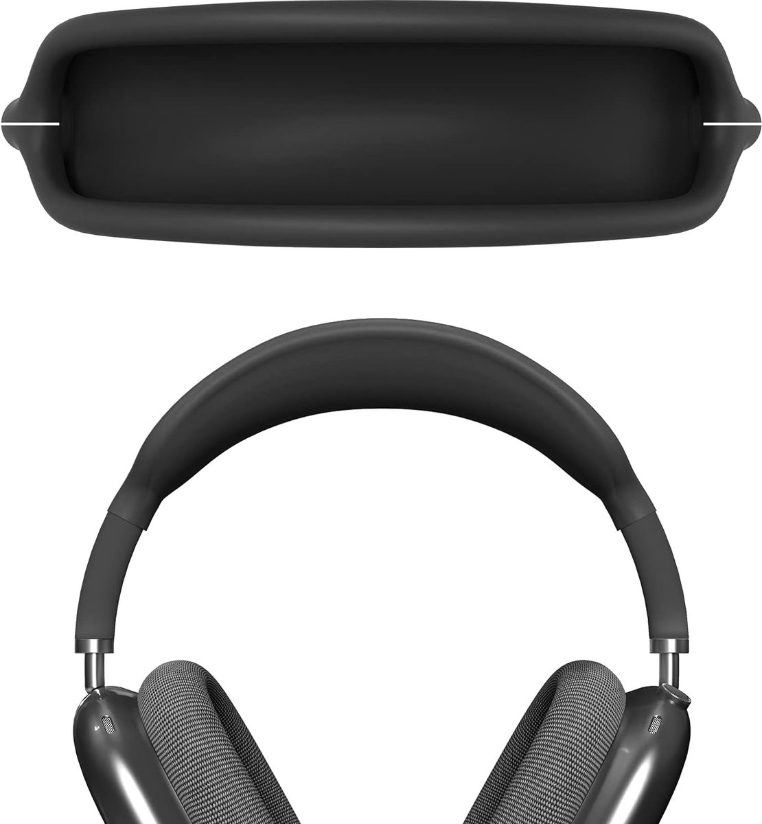 Silicone Hoofdband Voor AirPods Max - Gemakkelijke Zelfinstallatie - Geen Gereedschap Nodig - Zwart