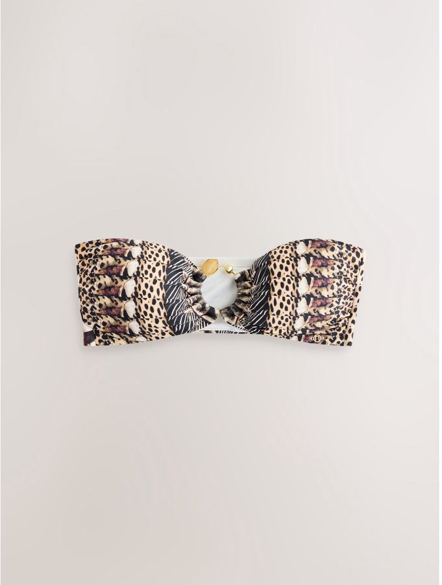 Next - Dames - Bandeaubikinitop met hardware - Dierenprint