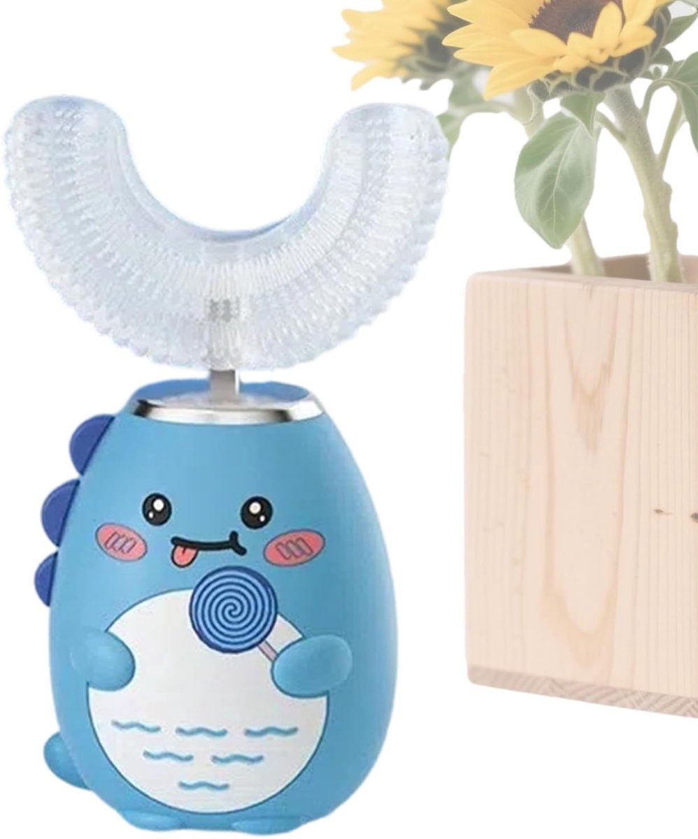 Elektrische Kindertandenborstel - Tandenborstel voor kinderen - Mondhygiëne Bevorderen - Automatische Timer - ca. 10 cm - Blauw