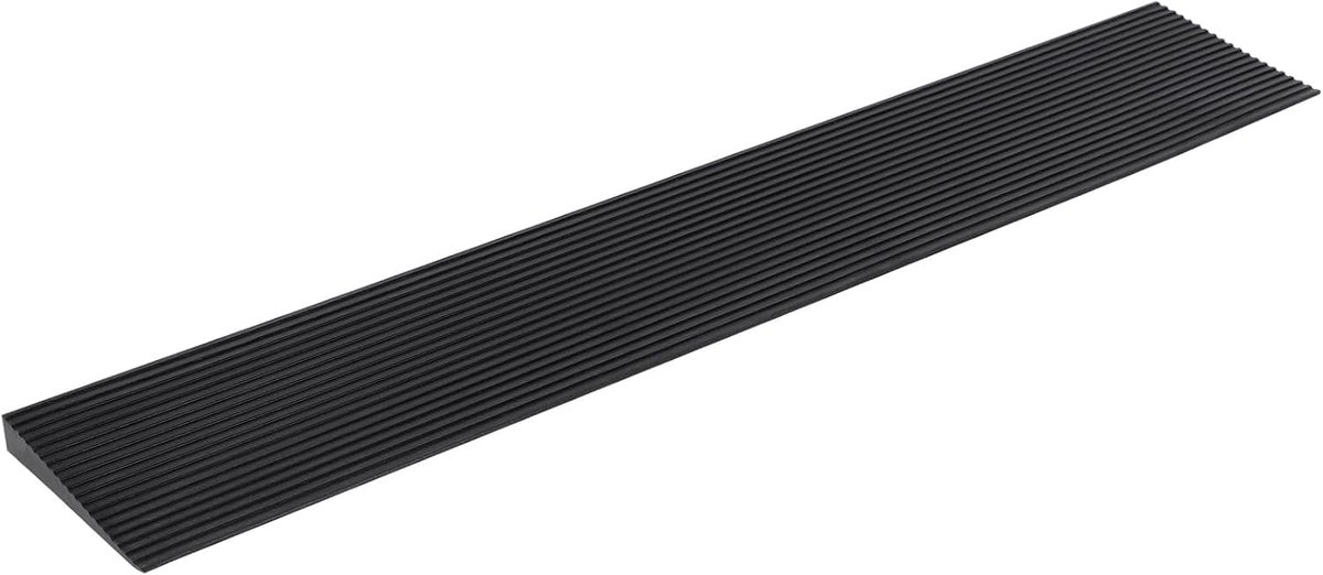 Drempelhelling Rubber - Oprijplaat Scooter - Toegankelijkheid Verbeteren - Antislip Oppervlak - 90 cm Breed 3 cm - Zwart
