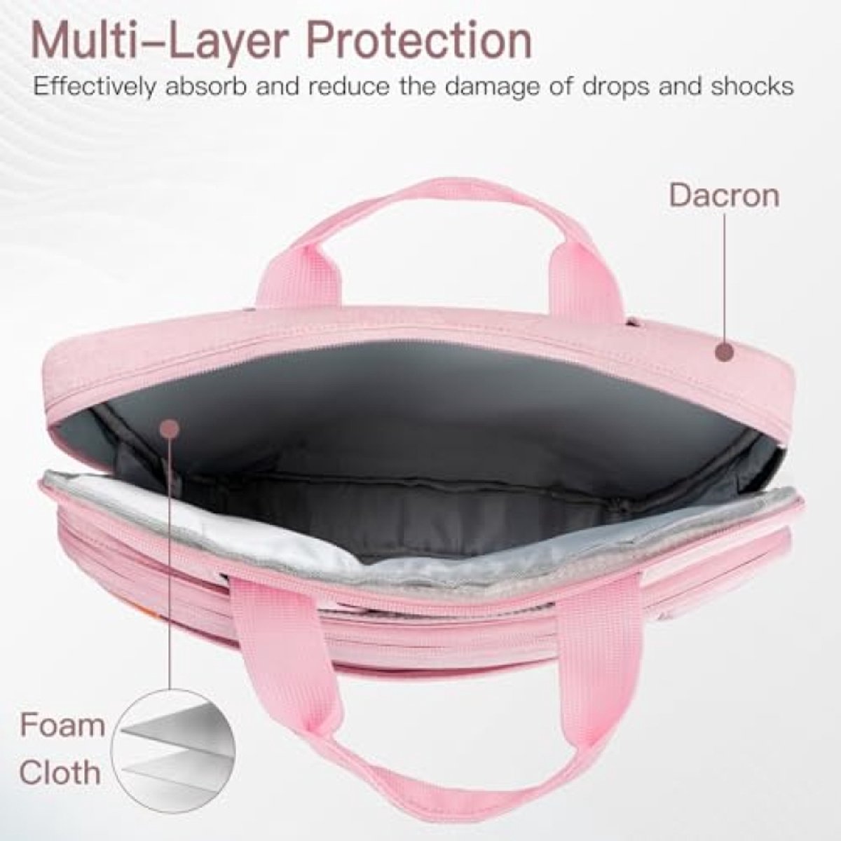 Roze laptopschoudertas voor 15-17 inch modellen - Waterbestendig met extra vakken