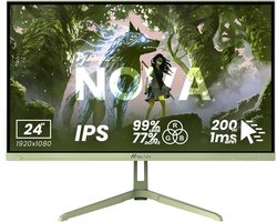 Gaming Monitor - FHD Scherm - Snelle Games - 200Hz Verversingssnelheid - 24 Inch - Bos Groen