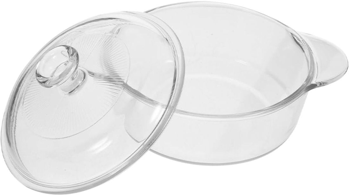 Glazen Saladeschaal - Grote Kom - Feestelijk Dienen - Met Deksel - 28cm Lengte - Transparant