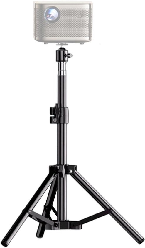 Projector statief inklapbaar 55 cm zwart – vloerstandaard voor thuisbioscoop, bureau, flexibel en draagbaar