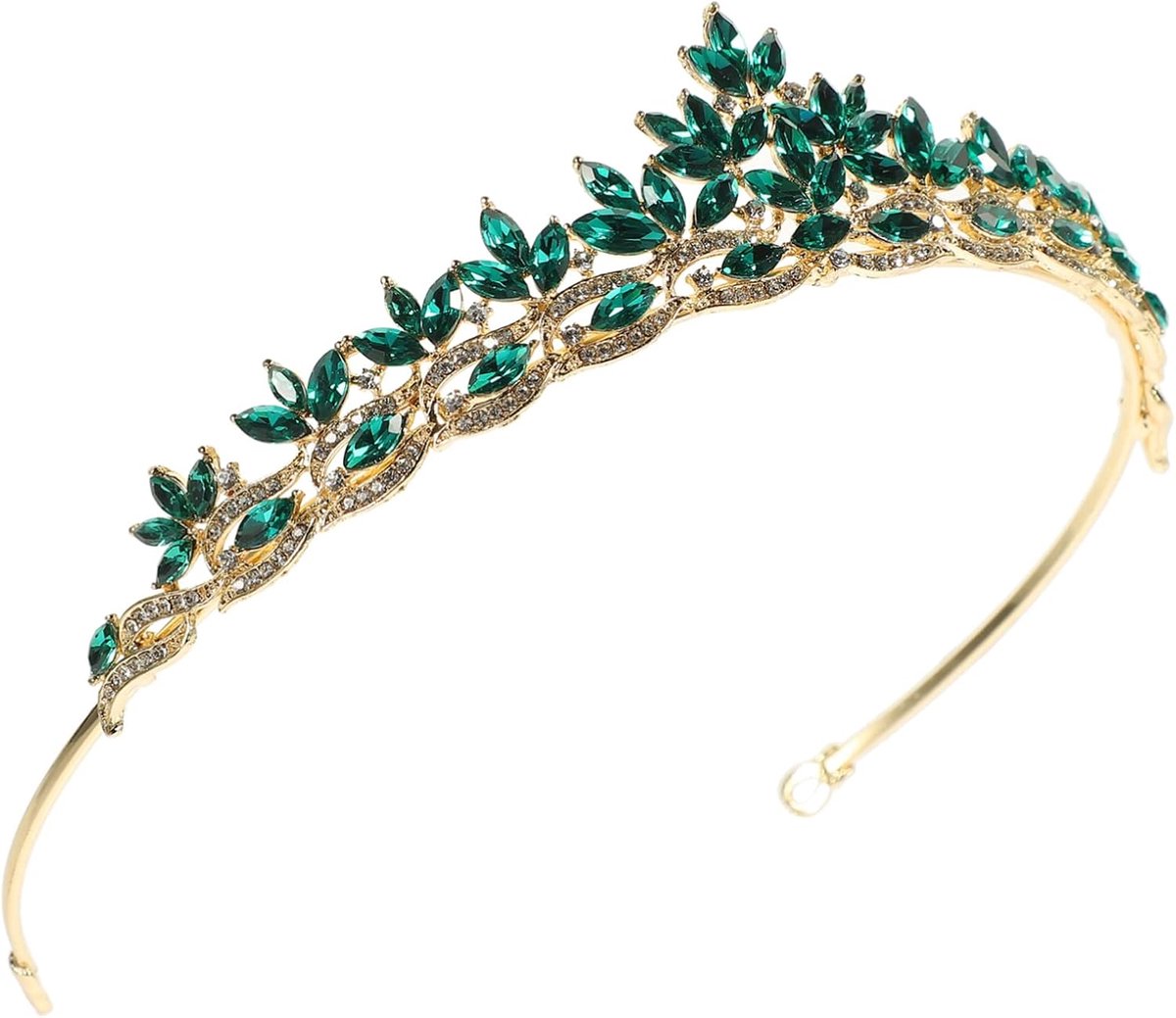 Bruids Diadeem - Haarband Kristallen - Feest Bruiloft - Elegante Ontwerp - 15 cm - Zilverkleurig