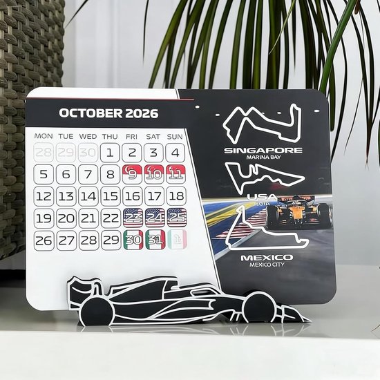 Racekalender 2026 - Motorsport Planner - Evenementen Bijhouden - Inclusief Standaard - 18 x 14 cm — afbeelding 4