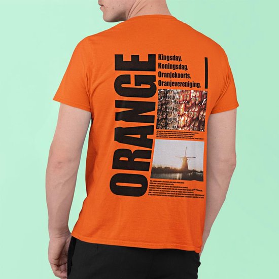 Oranje T-shirt Koningsdag Orange M