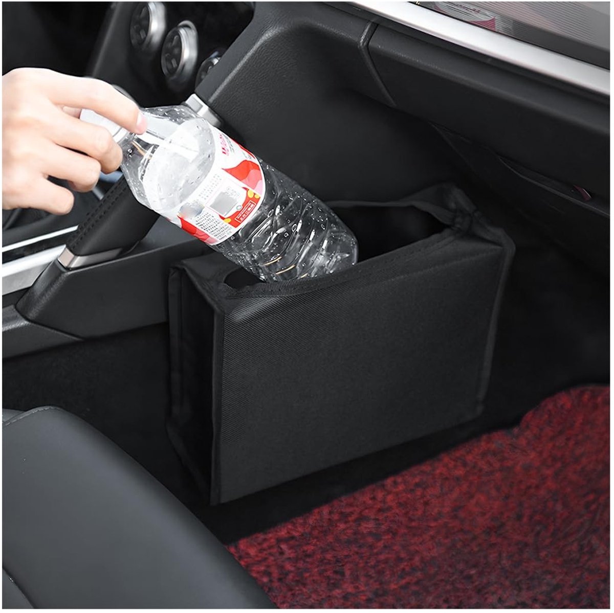 Allecto - Auto Prullenbak - Waterdicht - Multifunctioneel - Draagbaar - Opvouwbaar - Lekvrij - Keuken en Kantoor - Oxford Doek - Zwart