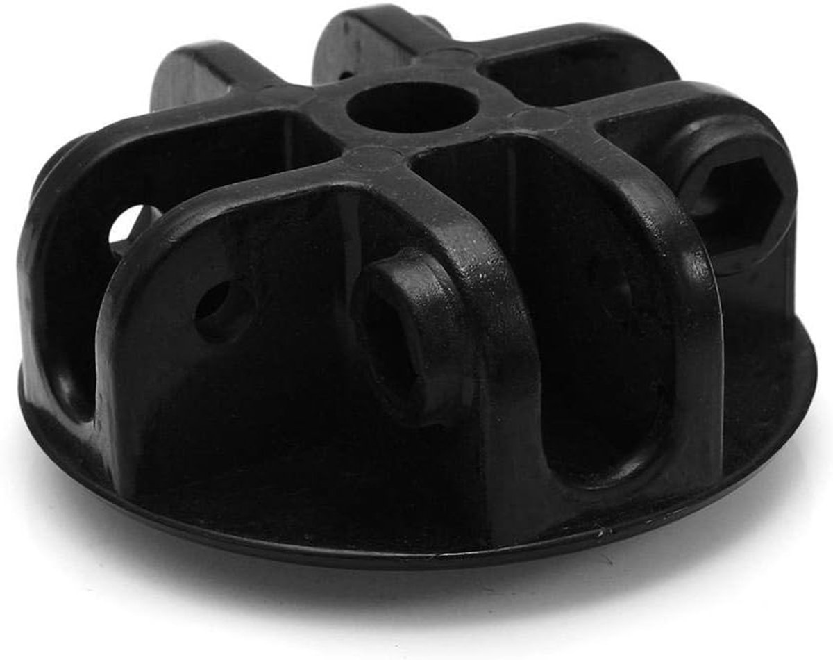 Luifel Connector - Tent Onderdeel - Gazebo Herstel - Vierweg Verbinding - 49 Gram - Zwart